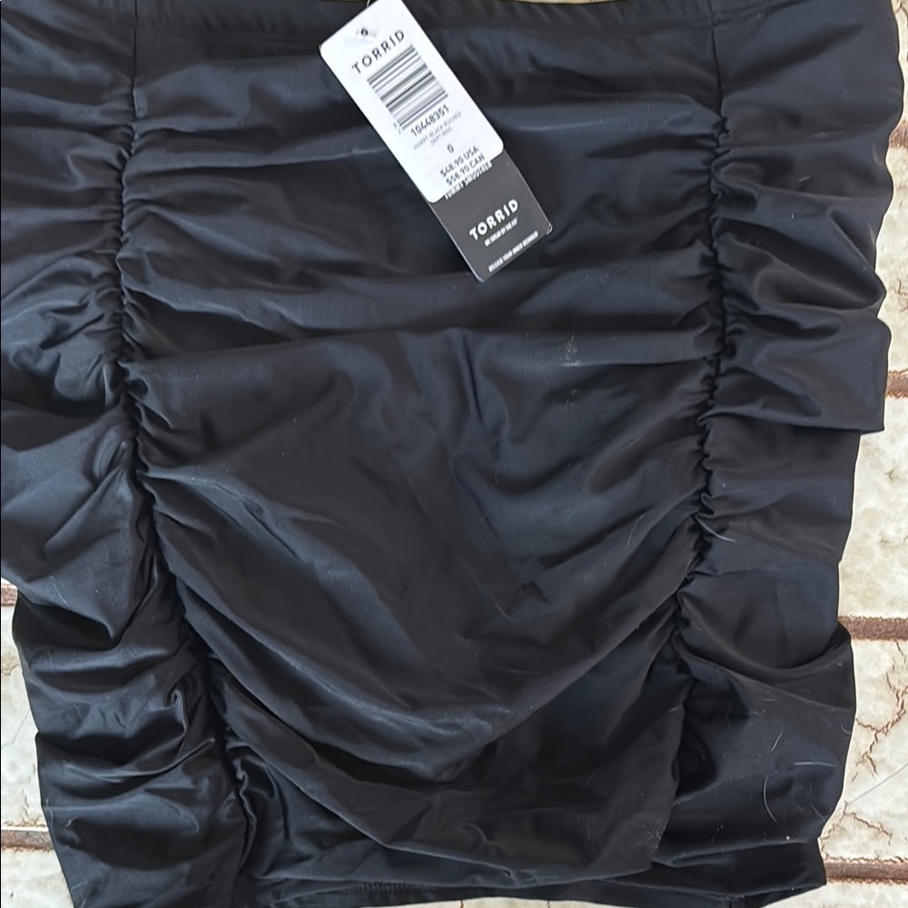 Torrid Black Ruched Skirt